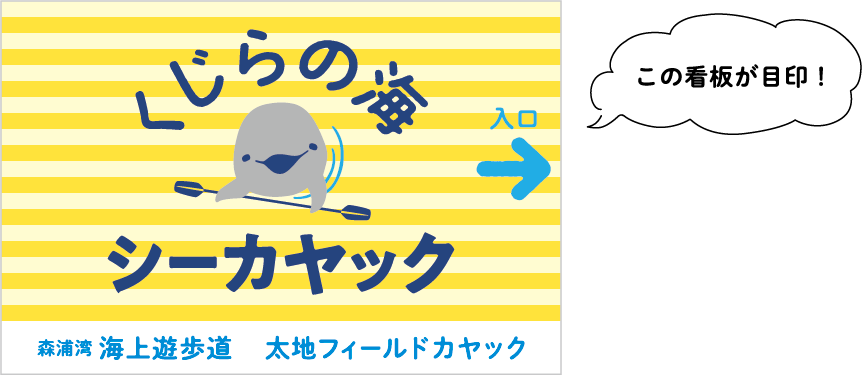 くじらの海シーカヤックへのアクセス